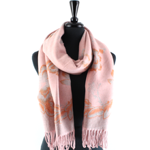 Load image into Gallery viewer, S23277 Tahiti Garden Reversible Scarf: 15 Denim
