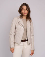 Load image into Gallery viewer, Phoenix | Leather Moto Jacket: White / S
