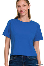 Load image into Gallery viewer, `100% Cotton Crew Neck Short Sleeve Tee Zenana: H ASH JADE-174830 / L