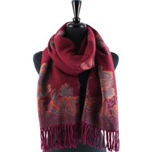 Load image into Gallery viewer, S23277 Tahiti Garden Reversible Scarf: 15 Denim