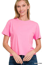 Load image into Gallery viewer, `100% Cotton Crew Neck Short Sleeve Tee Zenana: H ASH JADE-174830 / L