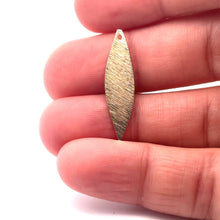 Load image into Gallery viewer, Gold Finish & Silver Plated Copper or Brass Leaf Findings (30 × 8 mm) - 15 pcs: Silver Plated / 30mmX8mm
