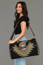 Load image into Gallery viewer, Black, Olive, Gray & Cream Western Duffel