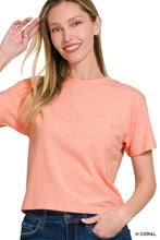 Load image into Gallery viewer, `100% Cotton Crew Neck Short Sleeve Tee Zenana: H ASH JADE-174830 / L