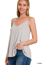 Load image into Gallery viewer, 0826 Two Way V-Neck & Scoop Neck Reversible Spaghetti Cami SI-264 Zenana: RUBY-191923 / M