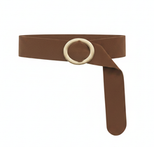 Load image into Gallery viewer, Soft Suede Wrap Belt with Buckle: Chocolate / ML