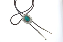 Load image into Gallery viewer, Navajo Turquoise Silver Concho Bolo Tie
