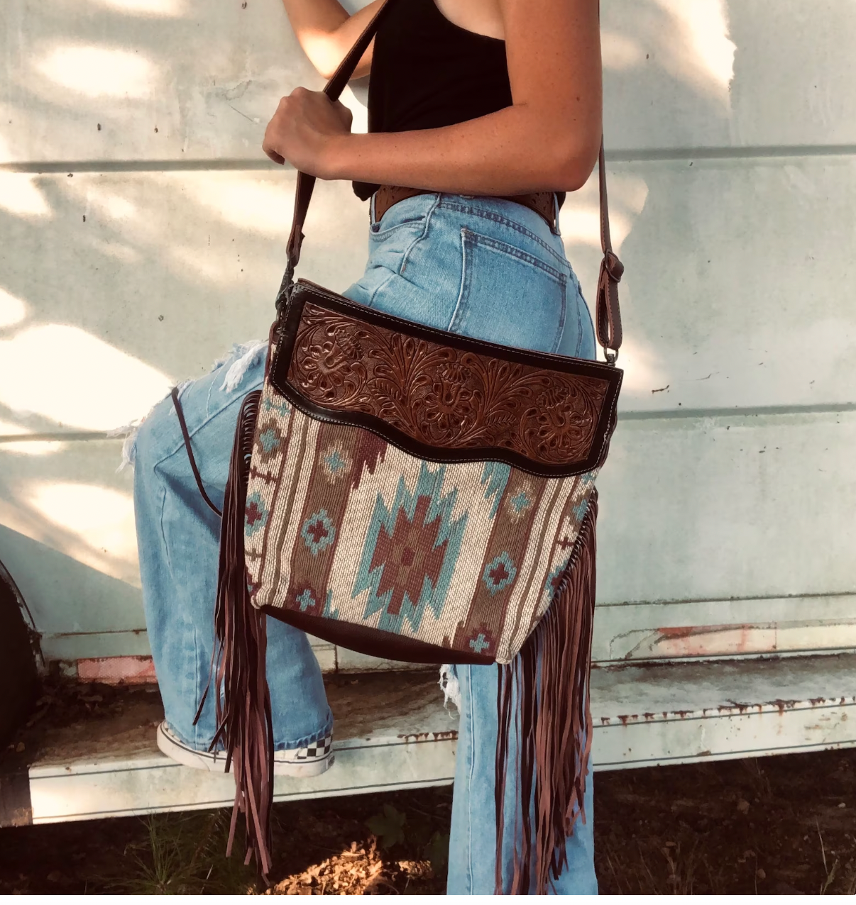 The Nashville cowgirl Fringe WRISTLET / CROSSBODY bag