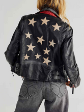 Load image into Gallery viewer, Mauritius Christy Leather Jacket - Black