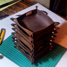 Load image into Gallery viewer, Handcrafted Leather Tray