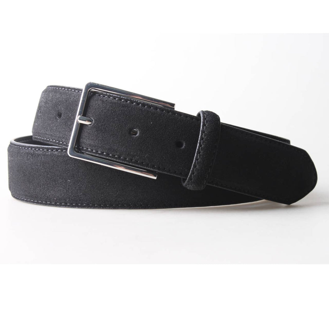 Remy Black Suede Leather Belt
