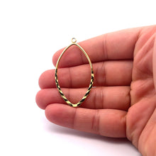Load image into Gallery viewer, Gold Finished &amp; Silver Plated Marquise Shape Connectors (53 × 29 mm) - 10 pcs: Gold Finish / 53mmX29mm
