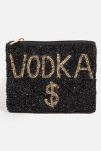 Load image into Gallery viewer, Vodka $ Seed Beaded Coin Purse
