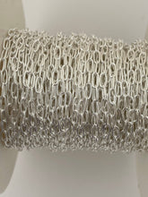 Load image into Gallery viewer, 925 White Sterling Silver Long  Cable  Chain, 1 Foot  Size5.6mm X2.6mm | CHN16SS
