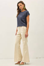 Load image into Gallery viewer, [NEW COLOR] PATCH POCKET DOLMAN CAP SLEEVE BOXY KNIT: CHARCOAL / ML

