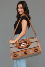 Load image into Gallery viewer, Rust, Gray &amp; Brown Western Duffel
