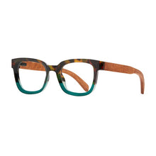 Load image into Gallery viewer, BP20201 -Iris- Honey Tort To Green / Walnut Wood/ Blue Light: 2.25
