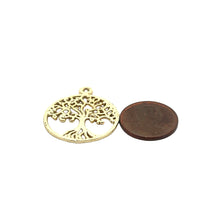 Load image into Gallery viewer, Tree of Life Pendent (Gold Finished/Silver Plated) | Purity Beads: Silver Plated / 28mmX24mm
