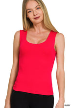 Load image into Gallery viewer, `Double Layer Rayon Tank Top: BLUE GREY-177617 / S
