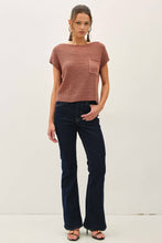 Load image into Gallery viewer, [NEW COLOR] PATCH POCKET DOLMAN CAP SLEEVE BOXY KNIT: CHARCOAL / ML
