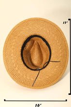 Load image into Gallery viewer, Boho Braided Straw Hat - Tan
