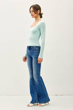 Load image into Gallery viewer, SOFT CORE - BASIC SQUARE NECK LONG SLEEVE TOP: Black / S
