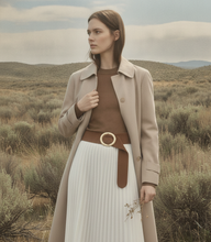 Load image into Gallery viewer, Soft Suede Wrap Belt with Buckle: Chocolate / ML
