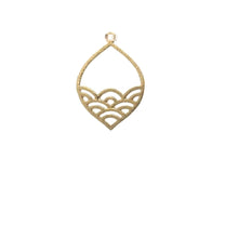 Load image into Gallery viewer, Silver Plated &amp; Gold Finish E-coated Brushed Charm Findings (33 × 23 mm) - 10 pcs: Silver Plated
