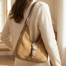 Load image into Gallery viewer, Buckle Faux Suede Bag
