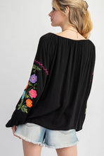 Load image into Gallery viewer, Olivia Embroidered Peasant Top
