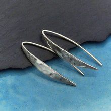 Load image into Gallery viewer, Sterling Silver Hammered Arc Earrings
