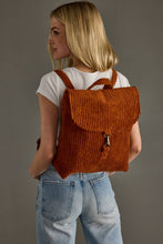 Load image into Gallery viewer, Rust Corduroy Backpack
