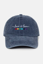 Load image into Gallery viewer, Love Is Love Baseball Cap: Navy
