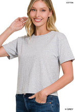 Load image into Gallery viewer, `100% Cotton Crew Neck Short Sleeve Tee Zenana: H ASH JADE-174830 / L
