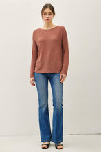 Load image into Gallery viewer, NEW COLOR-LIGHTWEIGHT DROP SHOULDER PULLOVER RIB KNIT: TAUPE / S
