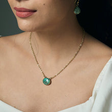 Load image into Gallery viewer, Gold Plated Turquoise Necklace
