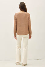 Load image into Gallery viewer, NEW COLOR-LIGHTWEIGHT DROP SHOULDER PULLOVER RIB KNIT: TAUPE / S
