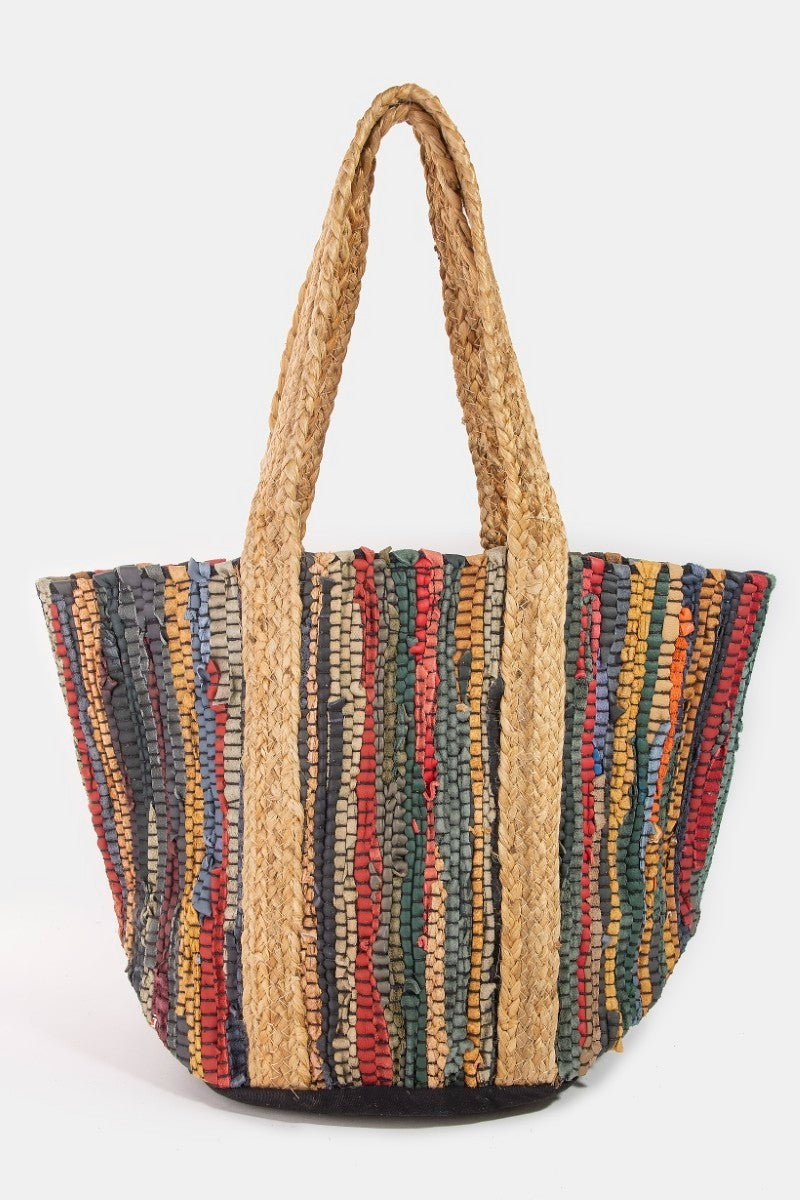 Woven Jute Tote Bag