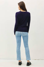 Load image into Gallery viewer, CLASSIC V-NECK SOLID SWEATER: Slate Blue / L
