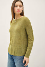 Load image into Gallery viewer, NEW COLOR-LIGHTWEIGHT DROP SHOULDER PULLOVER RIB KNIT: TAUPE / S
