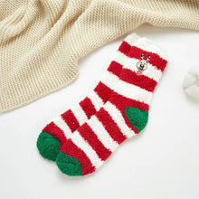 Load image into Gallery viewer, Holiday Christmas Patterned Plush Socks: White
