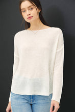 Load image into Gallery viewer, NEW COLOR-LIGHTWEIGHT DROP SHOULDER PULLOVER RIB KNIT: TAUPE / S
