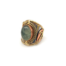 Load image into Gallery viewer, Mixed Metal and Moss Agate Stone Ring
