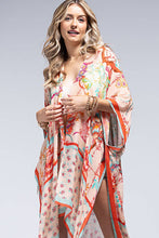 Load image into Gallery viewer, Peach Floral Kimono
