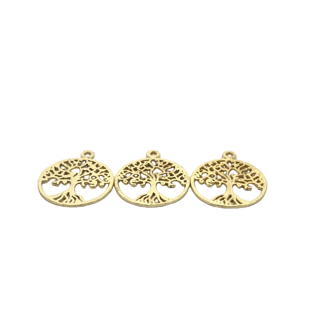 Tree of Life Pendent (Gold Finished/Silver Plated) | Purity Beads: Silver Plated / 28mmX24mm