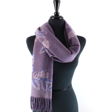Load image into Gallery viewer, S23277 Tahiti Garden Reversible Scarf: 15 Denim
