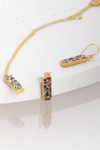 Load image into Gallery viewer, 18KGP Mojave Multi Stone Rectangle Necklace
