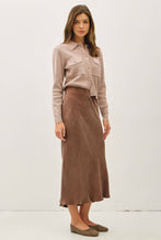 Load image into Gallery viewer, Silky Milk Chocolate Midi Skirt
