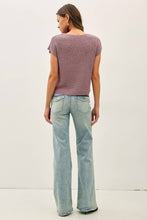 Load image into Gallery viewer, [NEW COLOR] PATCH POCKET DOLMAN CAP SLEEVE BOXY KNIT: CHARCOAL / ML
