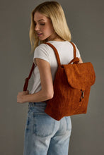 Load image into Gallery viewer, Rust Corduroy Backpack
